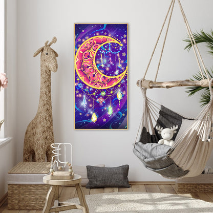 Moon Feather - Full Round Drill Diamond Painting 30*60CM