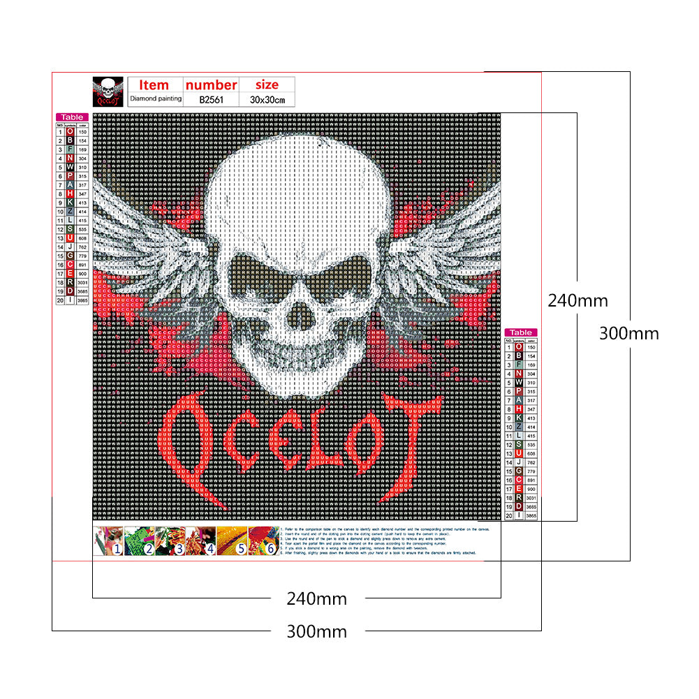 Skeleton - Full Round Drill Diamond Painting 30*30CM
