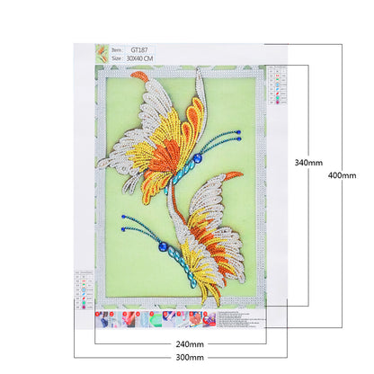 Butterfly - Special Shaped Drill Diamond Painting 30*40CM