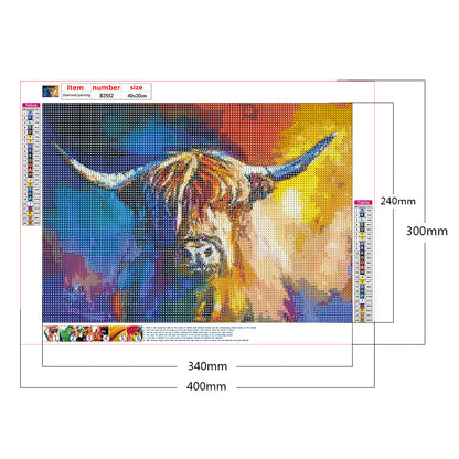 Cow - Full Round Drill Diamond Painting 40*30CM