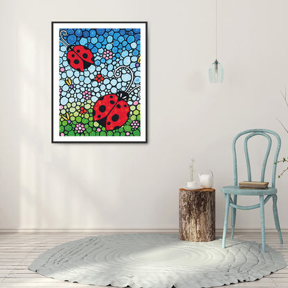 Ladybug - Special Shaped Drill Diamond Painting 30*40CM