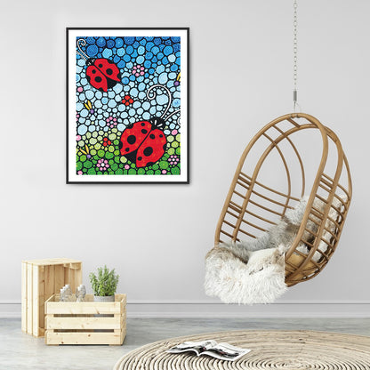 Ladybug - Special Shaped Drill Diamond Painting 30*40CM