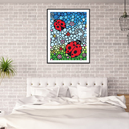 Ladybug - Special Shaped Drill Diamond Painting 30*40CM