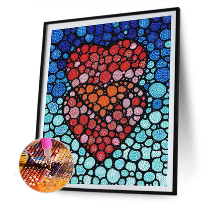 Love Heart - Special Shaped Drill Diamond Painting 30*40CM