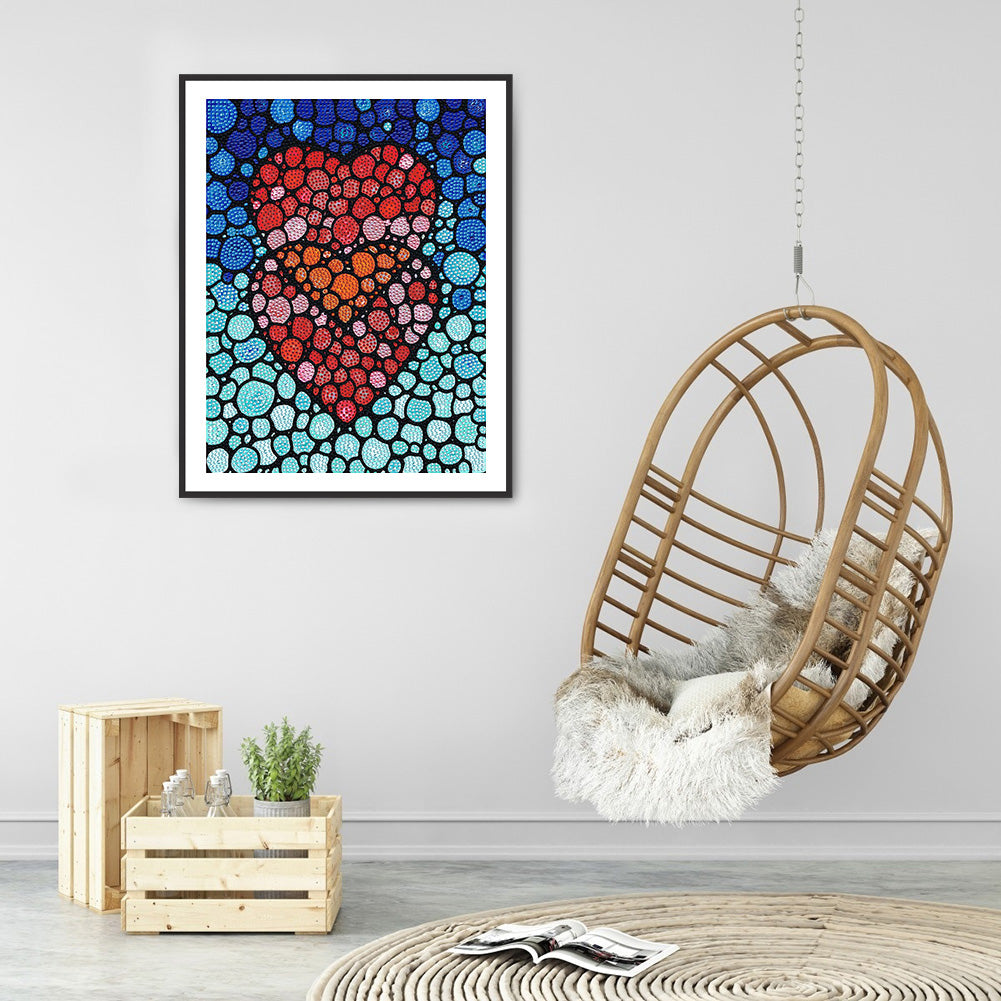 Love Heart - Special Shaped Drill Diamond Painting 30*40CM