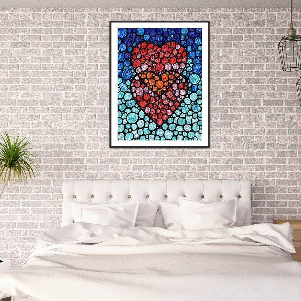 Love Heart - Special Shaped Drill Diamond Painting 30*40CM