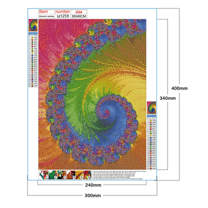 Swirl - Full Round Drill Diamond Painting 30*40CM
