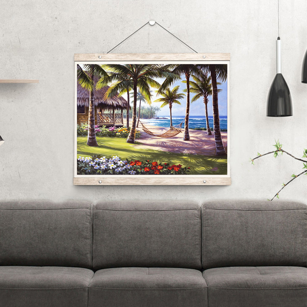 Coconut Tree - Full Round Drill Diamond Painting 40*30CM