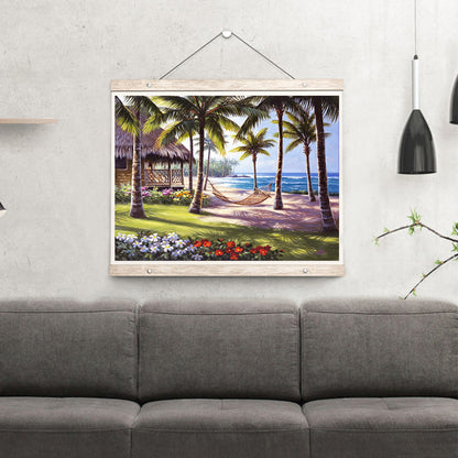 Coconut Tree - Full Round Drill Diamond Painting 40*30CM