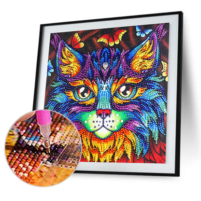 Cat - Special Shaped Drill Diamond Painting 30*30CM