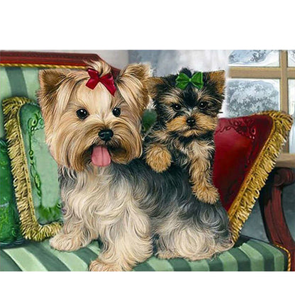 Dog - Full Round Drill Diamond Painting 40*30CM