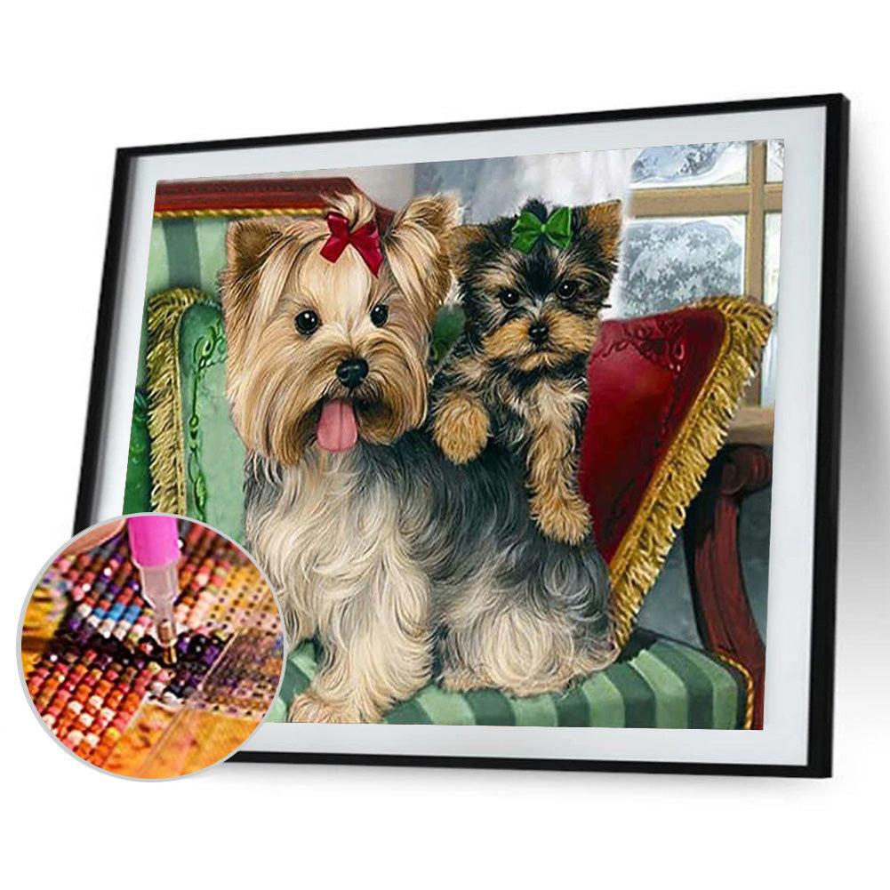 Dog - Full Round Drill Diamond Painting 40*30CM