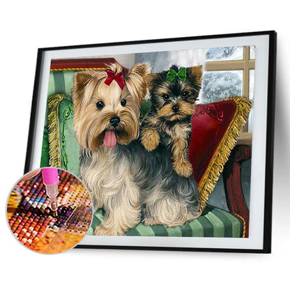 Dog - Full Round Drill Diamond Painting 40*30CM