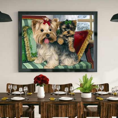 Dog - Full Round Drill Diamond Painting 40*30CM