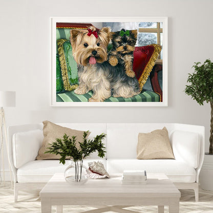 Dog - Full Round Drill Diamond Painting 40*30CM