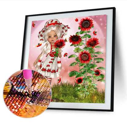 Little Girl - Special Shaped Drill Diamond Painting 35*35CM