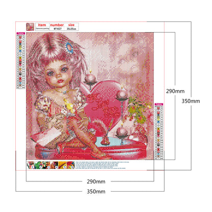 Little Girl - Special Shaped Drill Diamond Painting 35*35CM