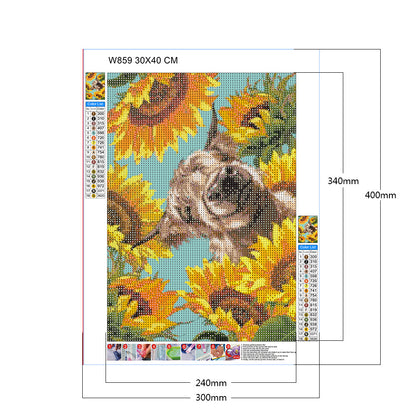 Sunflower Cow - Full Round Drill Diamond Painting 30*40CM