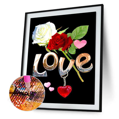 Love Flower - Full Round Drill Diamond Painting 30*40CM