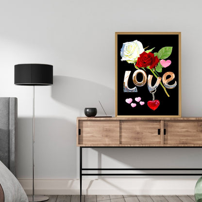 Love Flower - Full Round Drill Diamond Painting 30*40CM