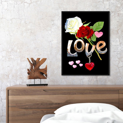 Love Flower - Full Round Drill Diamond Painting 30*40CM