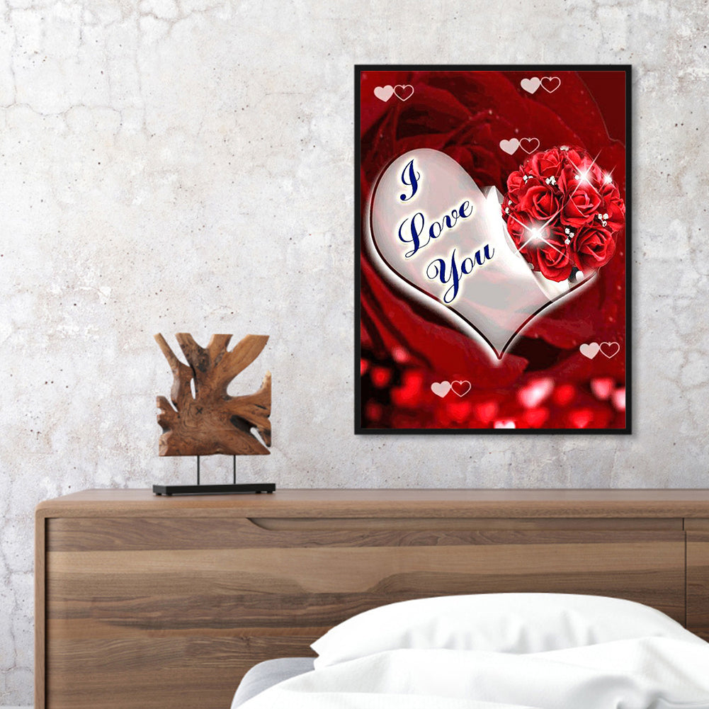 Love Flower - Full Round Drill Diamond Painting 30*40CM