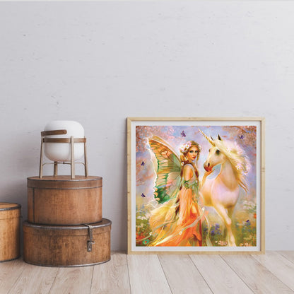 Butterfly Fairy - Full Round Drill Diamond Painting 40*40CM