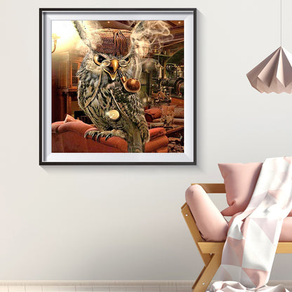 Owl - Full Round Drill Diamond Painting 30*30CM