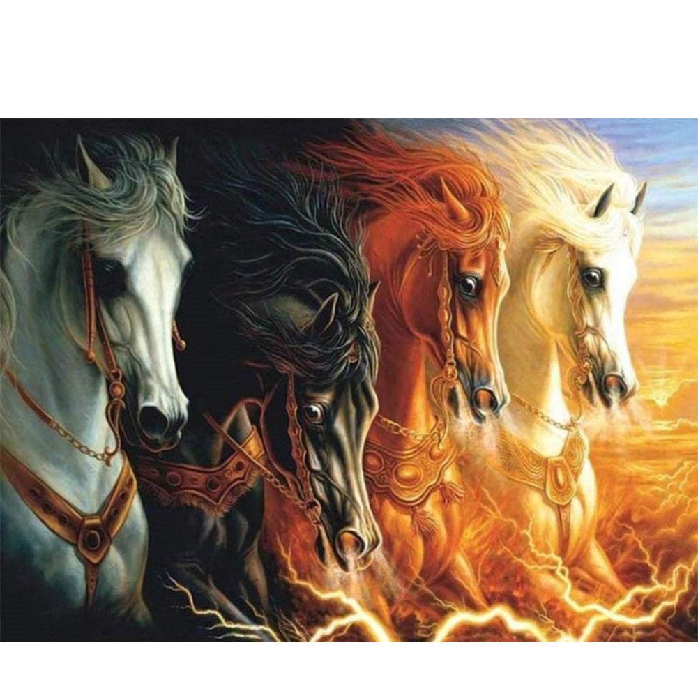 Horse - Full Round Drill Diamond Painting 50*40CM