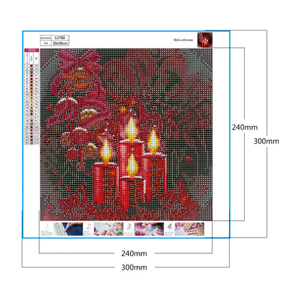 Candle - Full Round Drill Diamond Painting 30*30CM