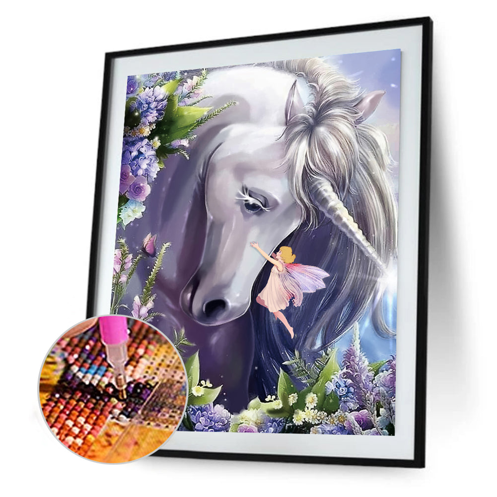 Cartoon Unicorn - Special Shaped Drill Diamond Painting 30*40CM