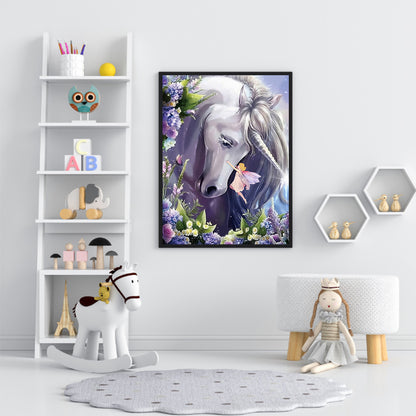 Cartoon Unicorn - Special Shaped Drill Diamond Painting 30*40CM