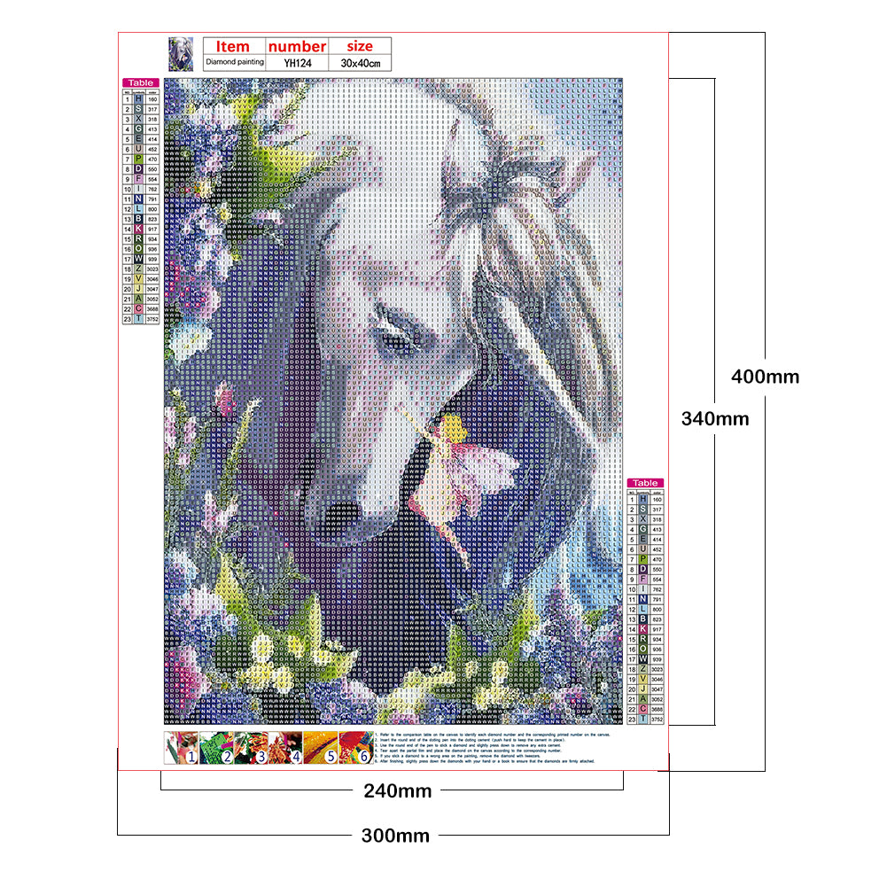 Cartoon Unicorn - Special Shaped Drill Diamond Painting 30*40CM