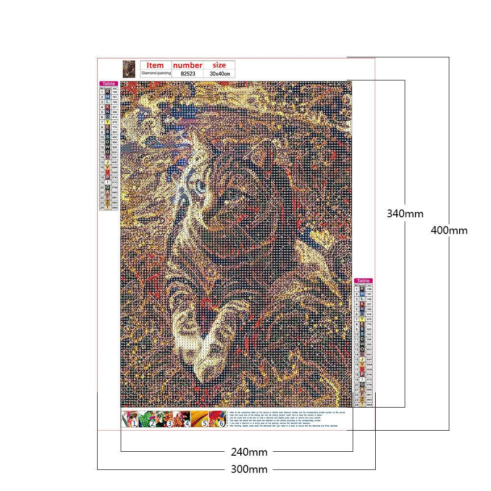 Tiger - Full Round Drill Diamond Painting 30*40CM