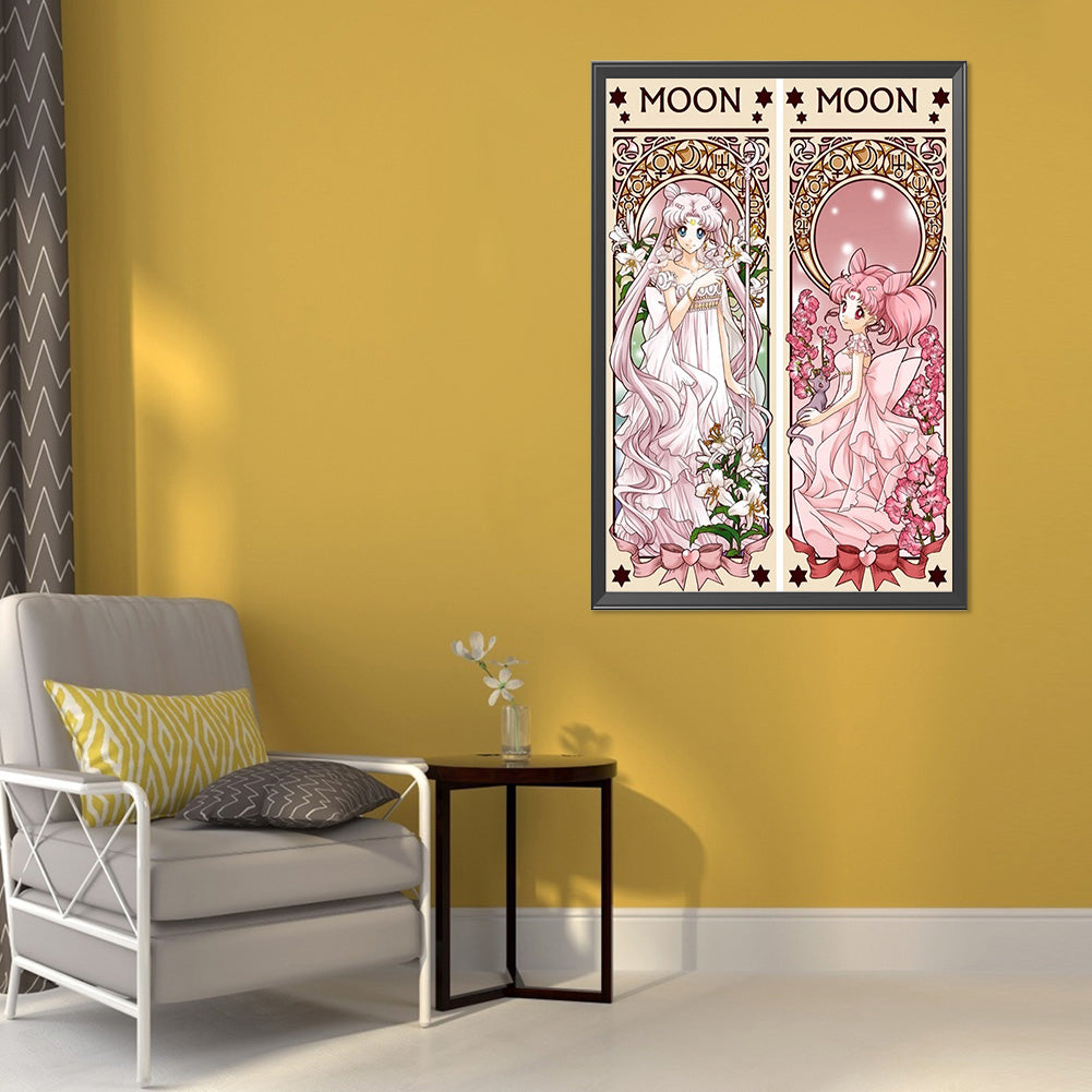 Cartoon Girl - Full Round Drill Diamond Painting 50*70CM