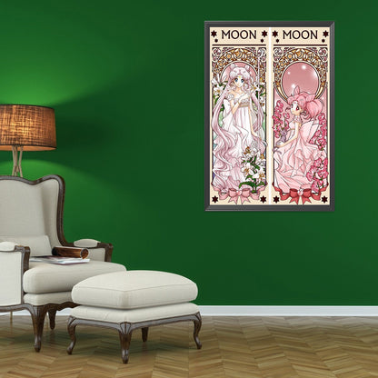 Cartoon Girl - Full Round Drill Diamond Painting 50*70CM