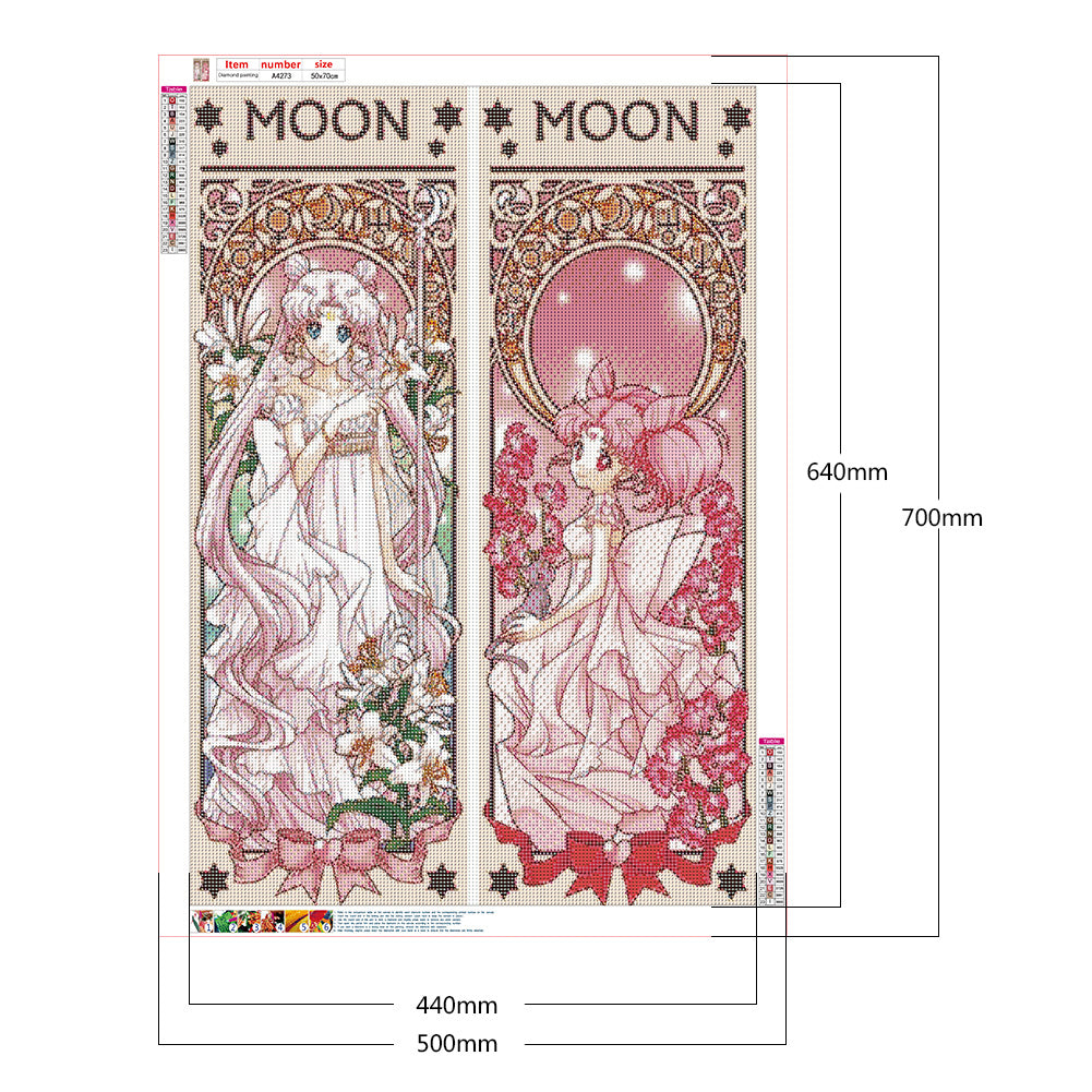 Cartoon Girl - Full Round Drill Diamond Painting 50*70CM