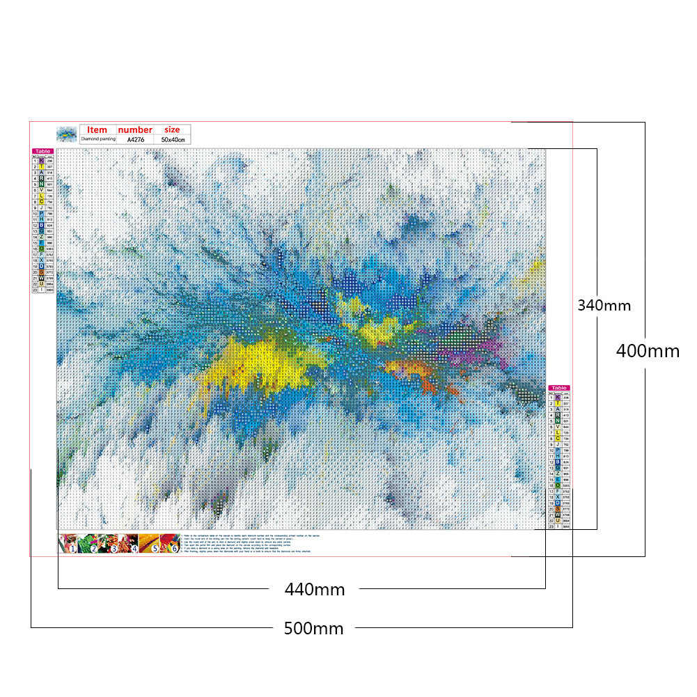 Abstract Painting - Full Round Drill Diamond Painting 50*40CM