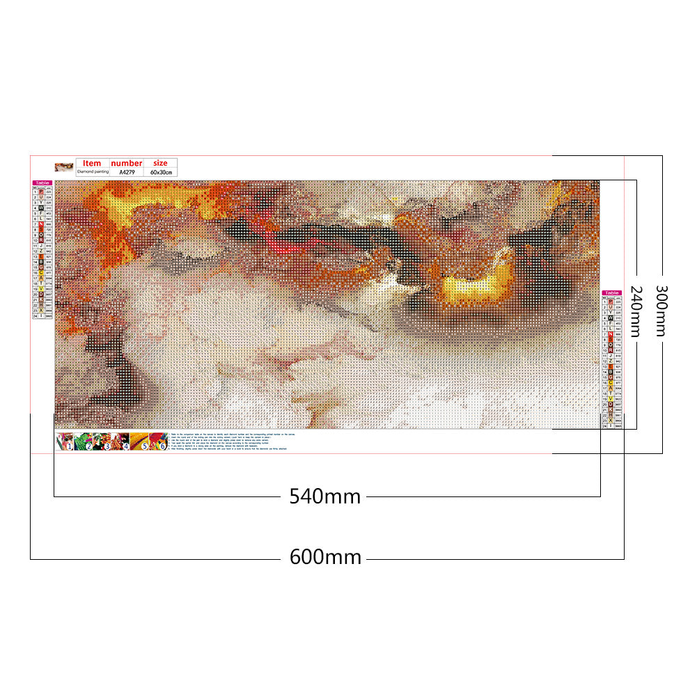 Abstract Painting - Full Round Drill Diamond Painting 60*30CM