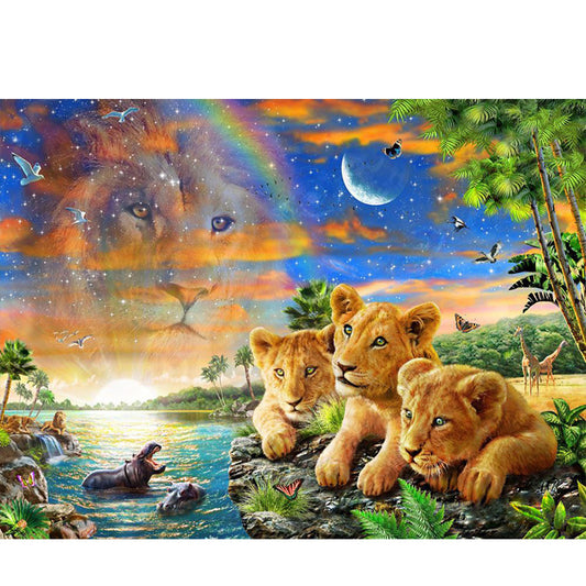 Cub Tiger - Full Round Drill Diamond Painting 50*40CM