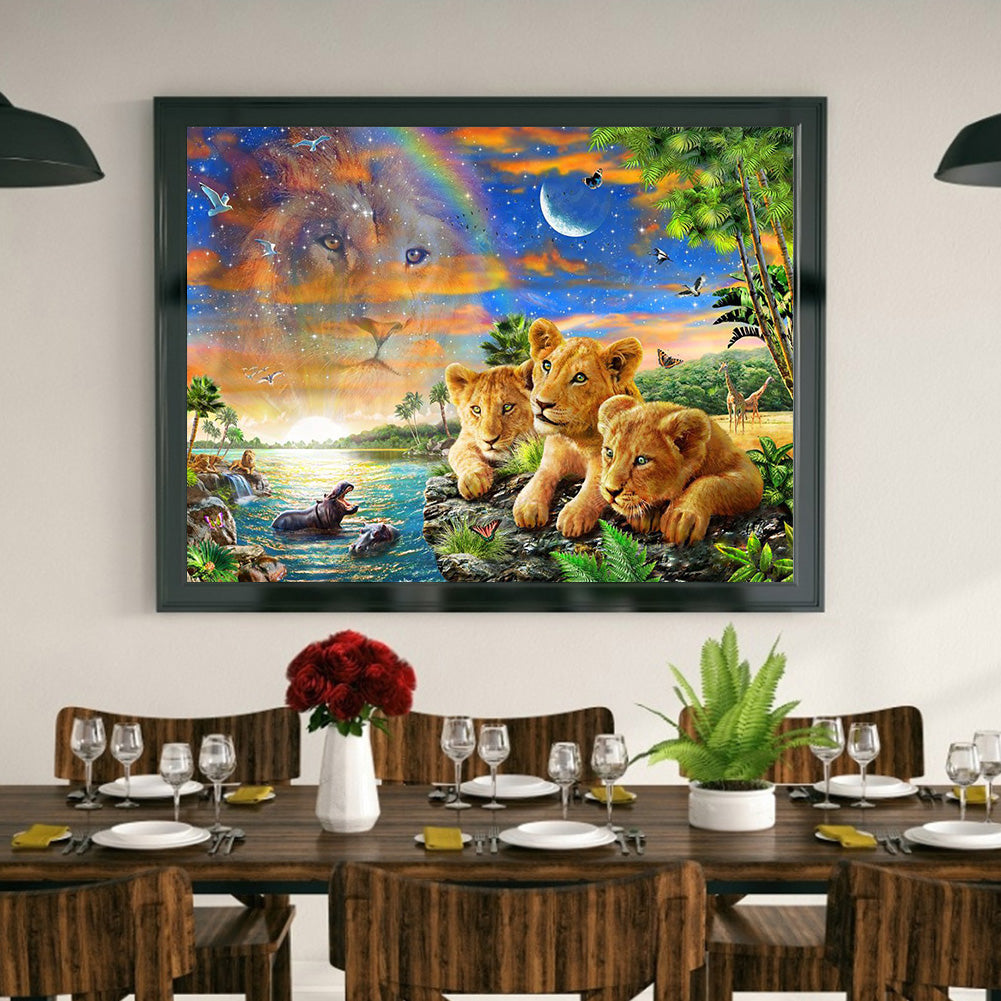 Cub Tiger - Full Round Drill Diamond Painting 50*40CM