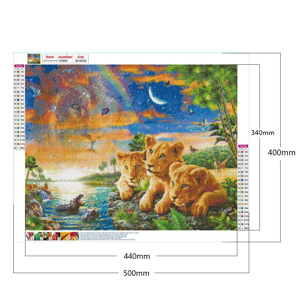 Cub Tiger - Full Round Drill Diamond Painting 50*40CM