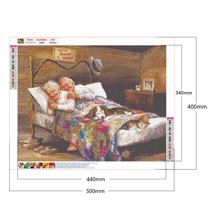 Old Couple - Full Round Drill Diamond Painting 50*40CM