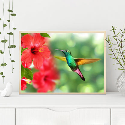 Flower Bird - Full Round Drill Diamond Painting 40*30CM