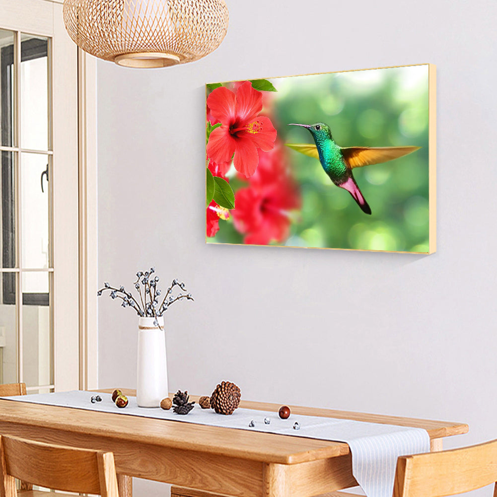 Flower Bird - Full Round Drill Diamond Painting 40*30CM