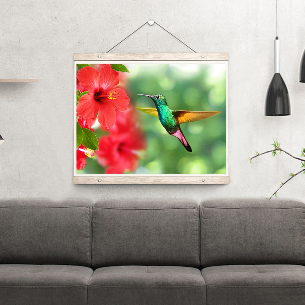 Flower Bird - Full Round Drill Diamond Painting 40*30CM