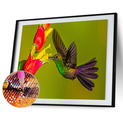 Flower Bird - Full Round Drill Diamond Painting 40*30CM