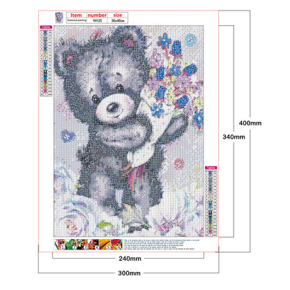 Bear - Special Shaped Drill Diamond Painting 30*40CM