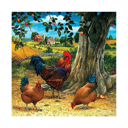 Rooster - Full Square Drill Diamond Painting 30*30CM