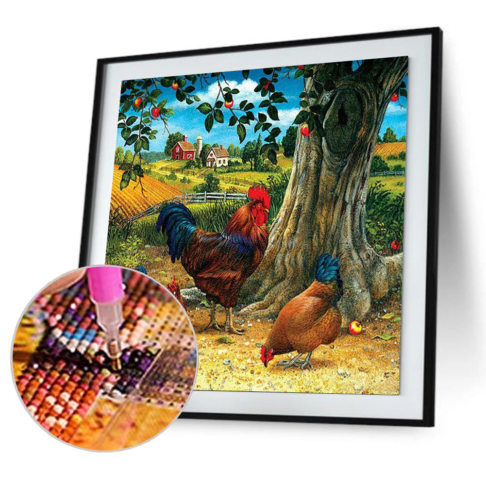 Rooster - Full Square Drill Diamond Painting 30*30CM